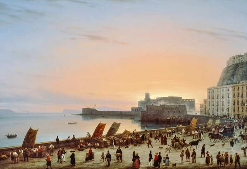 Tramonto sul lungomare napoletano, 1838
